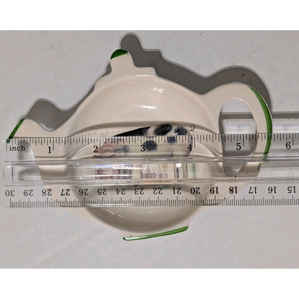 Vintage Norfolk China Tea Bag Holder Dish Pig Farmyard England Crazed 5x4 - Picture 6 of 6